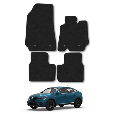 Car Mat Co Renault Arkana (2021+) Car Mats Black Carpet Tailored Fit Easy Clean With Clips from B&Q