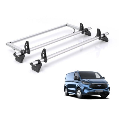 B&Q - Vd  Kammbar Pro & Roller 2 Bars Roof Rack For The Ford Transit Custom 2024+ Only Suitable For Gen2