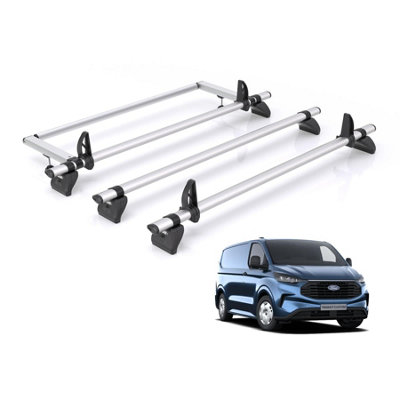 B&Q - Vd  Kammbar Pro & Roller 3 Bars Roof Rack For The Ford Transit Custom 2024+ Only Suitable For Gen2
