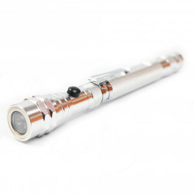 Magtorch Magnetic Torch With Extendable Flexible Led Light For DiyCraftsCarpentry And TradesmenSilver from B&Q