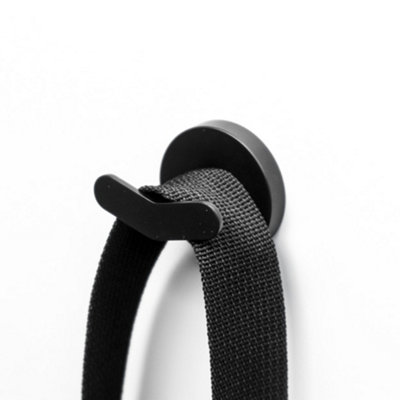 Magnetic Multi-Purpose Double Hooks - No Tools Required - Use with Any Ferrous Surface or Included Adhesive-Backed Steel Discs - Perfect for Coats, Hats and Bags (Pack of 2) (36mm Dia x 39mm Length) - Image 3