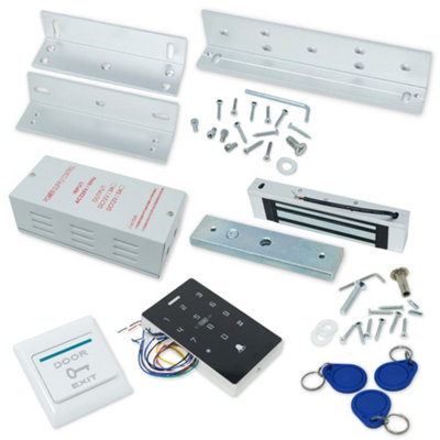 Electromagnetic Door Lock For Access ControlFull Access Control Door Entry Kit With 180Kg Magnetic Door Lock & Zl Bracket from B&Q