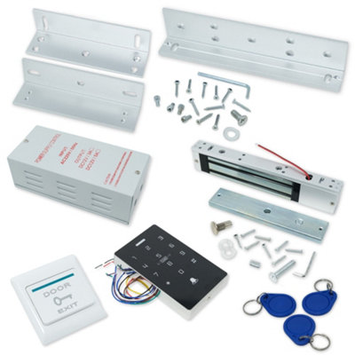 Electromagnetic Door Lock For Access ControlFull Access Control Door Entry Kit With 280Kg Magnetic Door Lock & Zl Bracket from B&Q