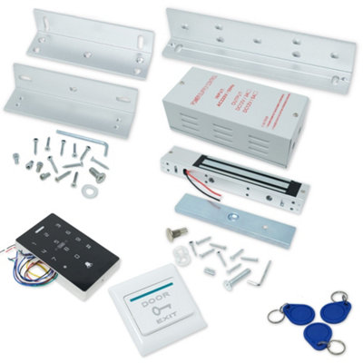 Waterproof Electromagnetic Door Lock For Access ControlFull Door Entry Kit 280Kg Magnetic Door Lock & Zl Bracket from B&Q