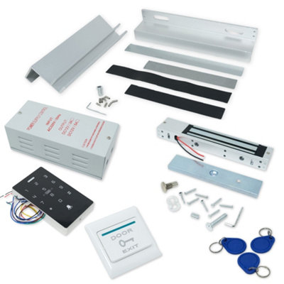 Waterproof Electromagnetic Door Lock For Access ControlFull Door Entry Kit 280Kg Magnetic Door Lock & Ul Bracket from B&Q