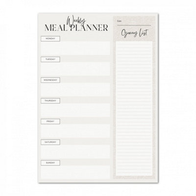  - Magnetic Weekly Meal Planner And Tear-Off Shopping List For FridgeMinimalistic