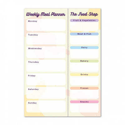  - Magnetic Weekly Meal Planner And Tear-Off Shopping List For FridgeQuirky