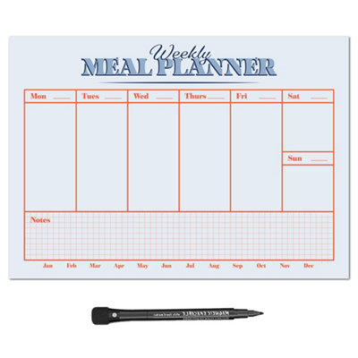 Magflex A4 Diner Weekly Meal Planner Fridge MagnetFlexible Magnetic Sheet from B&Q