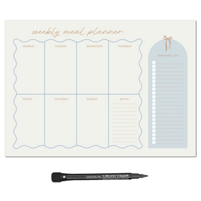  - Magflex A4 Chic Weekly Meal Planner Fridge MagnetFlexible Magnetic Sheet