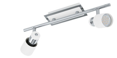 Elegant Chrome Plated Wall 2 Spot Light With Gu10 BulbsAdjustable Design