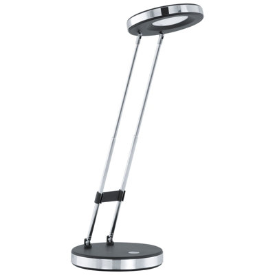 Modern Black And Chrome Table Lamp With Led Bulb And Rocker Switch from B&Q