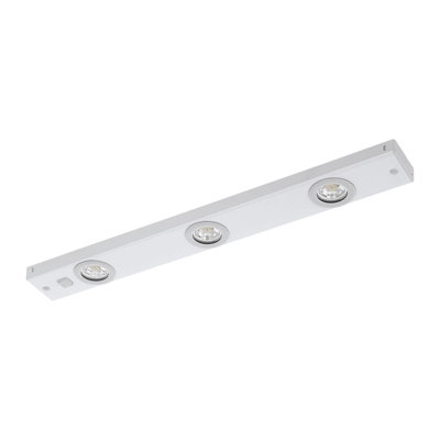  - Modern Flush Ceiling Light With Led Bulbs In White Steel Finish