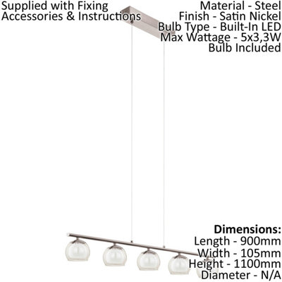 Elegant Pendant Ceiling Light With Satin Nickel Finish And Amber White Glass Shade from B&Q