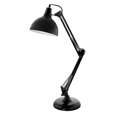 Elegant Black Flexible Table Desk Lamp With E27 Bulb Socket from B&Q