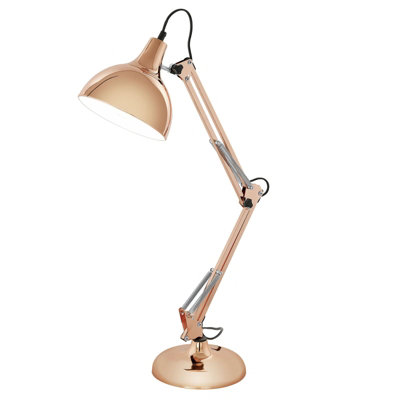 Adjustable Copper Table Desk Lamp With E27 Bulb Holder And Inline Switch from B&Q