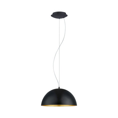 Stylish Black And Gold Pendant Ceiling Light With E27 Bulb Fitting from B&Q