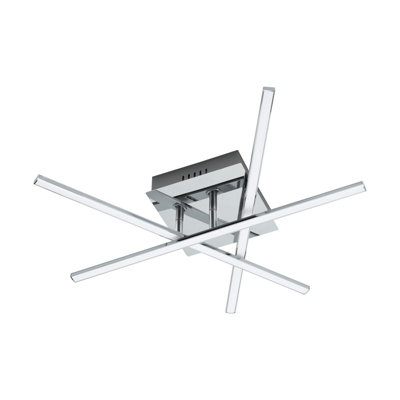 Elegant Flush Ceiling Light With Chrome Finish And Led Bulb18W Warm White Light Included from B&Q