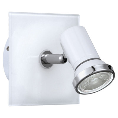Stylish Ip44 Wall Light For Bathrooms With Gu10 BulbWhite And Chrome Finish from B&Q