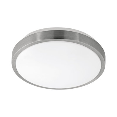  - Elegant Wall And Ceiling Light With Led BulbWhite And Satin Nickel Finish