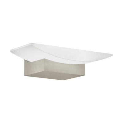 Satin Nickel Wall Light With Led BulbAdjustable Height & Warm White Glow from B&Q
