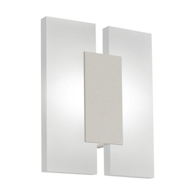 Satin Nickel Wall Light With Led Bulbs For Warm White Illumination from B&Q