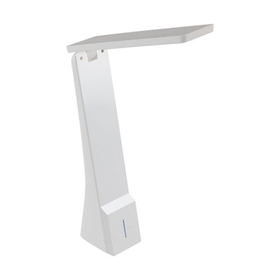 Stylish White Table Lamp With Rechargeable Led Bulb And Touch Control from B&Q