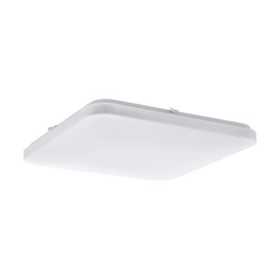 Loops Wall Flush Ceiling Light Colour White Shade White Plastic Bulb Led 33.5W - Image 3
