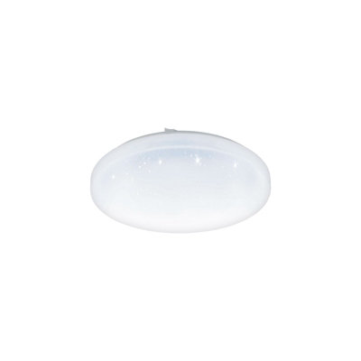 Elegant Led Wall Flush Ceiling Light With Crystal Effect17.3W White Shade from B&Q