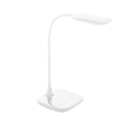 Stylish White Table Desk Lamp With Touch Control And Dimming Functionality from B&Q