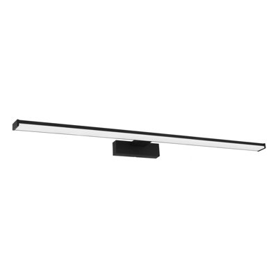  - Elegant Black Aluminium Wall Light With White Plastic Shade And 14W Led Bulb
