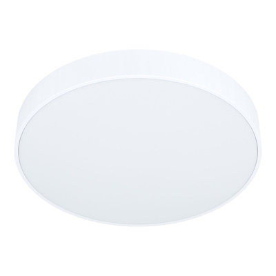 Elegant White Flush Ceiling Light With Led Bulb18W Energy Efficient Design from B&Q