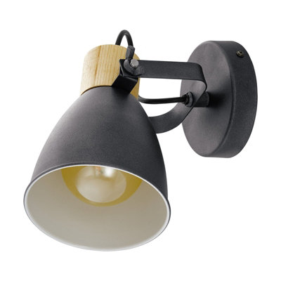 Elegant Anthracite Cream White Brown Flush Ceiling Light With E27 Bulb Socket from B&Q