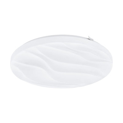 Elegant White Flush Ceiling Light With Led Bulb17.3WAdjustable Height from B&Q