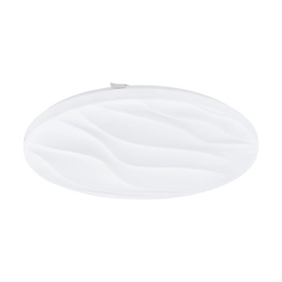  - Modern White Flush Ceiling Light With Led Bulb22W Energy Efficient Lighting