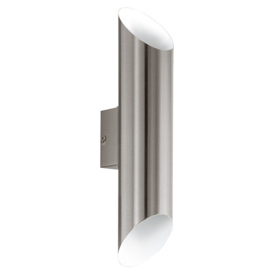  - Stylish Ip44 Outdoor Wall Light With Built-In LedStainless Steel & White Finish