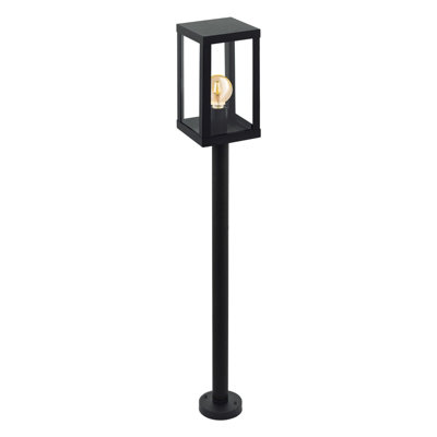 Stylish Ip44 Outdoor Bollard Light In Black Zinc Plated Steel With E27 Bulb Socket from B&Q