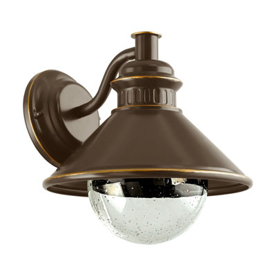 Stylish Ip44 Outdoor Wall Light In Brown And Copper With E27 Bulb Socket from B&Q