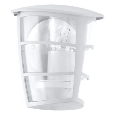 Stylish Ip44 Outdoor Wall Light In White And Glass For Porch from B&Q