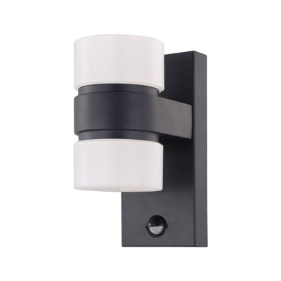  - Ip44 Outdoor Wall Light With Pir SensorStylish Anthracite Aluminium 6W Led
