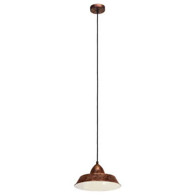 Antique Copper Hanging Ceiling Pendant Light With E27 Bulb Socket from B&Q