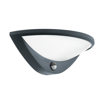 Stylish Ip44 Outdoor Wall Light With Pir SensorAnthracite Aluminium 9.3W Led from B&Q