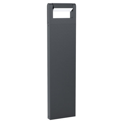 B&Q Stylish Ip44 Outdoor Bollard In Cast Aluminium With Built-In Led Light/Black