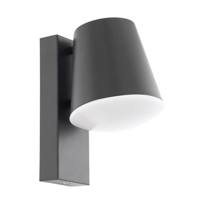 Ip44 Anthracite Outdoor Wall Down Light With E27 Bulb Socket from B&Q