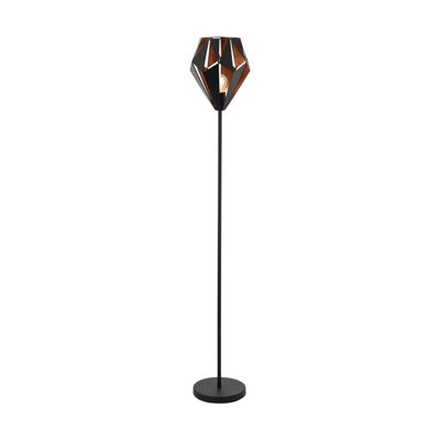 Stylish Black And Copper Floor Lamp With E27 Bulb Socket from B&Q