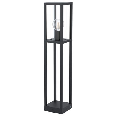 Elegant Ip44 Outdoor Bollard Light In Black Cast Aluminium40W E27 Tall Lamp Post from B&Q
