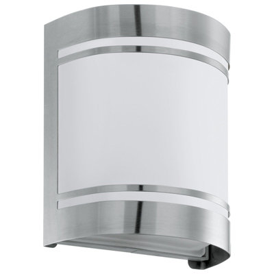 Stylish Ip44 Outdoor Wall Light With Stainless Steel Finish And E27 Bulb Socket from B&Q