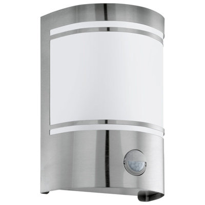 Ip44 Stainless Steel Outdoor Wall Light With Pir Motion Sensor For E27 Bulb from B&Q