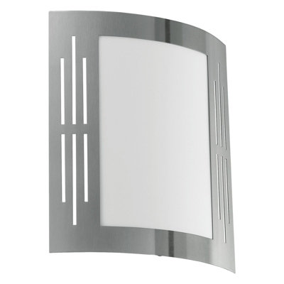 Ip44 Stainless Steel Outdoor Wall LightModern Square Design For Porches from B&Q