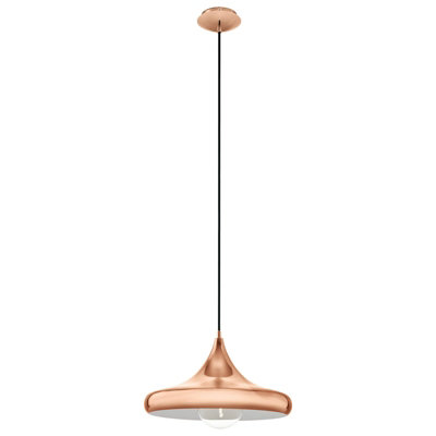 Stylish Hanging Copper Pendant Light For Hallway60W E27 Bulb Compatible from B&Q