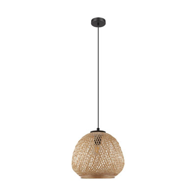 Stylish Round Wicker Shade Ceiling Pendant Light For Hallway from B&Q